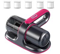Genérico Handheld Cordless Mattress Vacuum Cleaner, Upgraded Version 13000pa Handheld Vacuum, with Washable Filter, Mattress Cleaner Machine Deep (Rose Red)