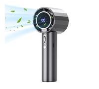 Genérico Handheld Electric Fan, Rechargeable Turbo Fan, Bladeless Brushless Motor, Adjustable Wind Mode, 100 Wind Modes Digital Display, for Camping Travel Picnic, 6.54x2.6x2.17 Inches