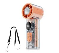 Genérico Handheld Fan,1-100 Levels Digital Display Battery Powered Equipment | Travel Handheld Fan - For Summer Travel Camping Festival Sports Offices Desk Hiking Fishing