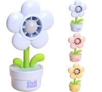 Genérico Handheld Fan,Flower Pot Design, USB Rechargeable Blower,3 Speeds,Night Light Cooling Fan,Adjustable Desk Fans For Kids, Students, Bedroom, Car, Beach, Outdoor, Kitchen, Classroom