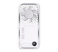 Generico Handheld Fan - Personal Fan | Silent Foldable Neck Wind Blower With Phone Holder LED Digital Screen USB Backup Powers For Beach Truck Kitchen Tent School And Others