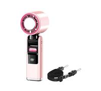 Genérico Handheld Fan, Portable Fan, 199-Speed Digital Display, Built-In Night Light and Flashlight, Ice Compress Personal Cooling Device, for Outdoor Travel Picnic Use, /7.2x2.36 inches