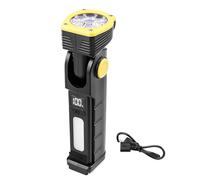 Genérico Handheld Flashlights - Rechargeable 90 Rotating Waterproof | ABS Body with LED Main Side Lights, Compact Lightweight Design, Flash Light for Camping Hiking Fishing Running Survival