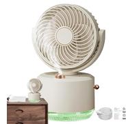 Generico Handheld -Nebelfan, Tragbarer Fan - Wiederaufladbarer Batteriebetriebener Lüfter Mit Licht -9.06x5.91x4.72 Zoll, Luftkühler Für Zuhause, Studio, Reise