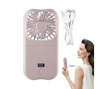 Genérico Handheld Rechargeable Fan with Phone Holder, Portable Foldable Mini Fan, ABS Personal Cooling for Shopping, Camping, Sports, Fishing, Travel, & Outdoor Activities, 2.5x8.0x16.2cm