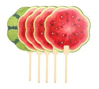 Genérico Handheld Round Fan | Lightweight Watermelon Printing 31cm | Camping Watermelon Print Fan | For Men Women Youth Teens Adults Climbing Road Trip Commuting Office