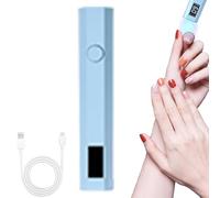 Genérico Handheld Uv Light for Nails, pequeño recargable Pen con pantalla LED, compacto 2 Timer Cordless Glue Dryer Lamp for Professional Nail Care and Women Manicure