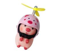 Genérico Handlebar Animals - Adorable Animal with Helmets Ornament | Swine Handlebars Decoration For Cycling, Motorcycle Handlebars Ornament Cute, Animal Handlebar Decor For Bike Motorcycle