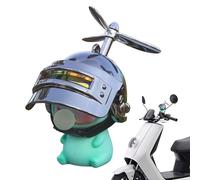 Genérico Handlebar Decoration - Decorative Motorbike Charm,Motorcycle Bicycle Handlebar Decoration Accessories, Car Ornaments with Helmets and Airscrew for Kids Adults