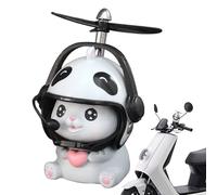 Genérico Handlebar Decoration - Decorative Motorbike Charm,Motorcycle Bicycle Handlebar Decoration Accessories, Car Ornaments with Helmets and Airscrew for Kids Adults