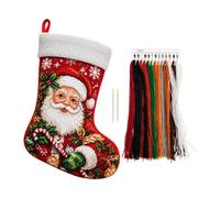 Genérico Handmade Christmas Stocking Beginner Embroidery Kit Exquisite