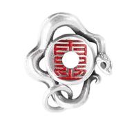 Genérico Handmade Cinnabar Snake Bead Pendant,Guardian Serpent Protection Amulet for Jewelry Making,Unisex Gift for Women Men,Yoga Meditation (1)