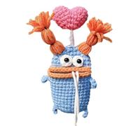 Genérico Handmade Crochet Key Case - Sausage Mouth Car Cover, Plush Yarn Holder | Knitted Soft Travel Lock Bag Accessory With Cute Handmade All Around Protection For Car Keys
