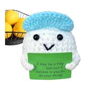 Genérico Handmade Crocheted Golf Ball Figurine - Inspirational Plush Toy | Gōlf -Themed Birthday Party Decoration Ğîft | Cute Amigurumi Golf Bāll For Golfer, Desk Decor Motivational Ğift