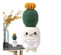 Genérico Handmade Crocheted Potted Ornament, Knitted Plush Decor Gift For Desk Home Office Stress Relief
