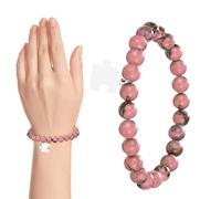 Generico Handmade Mama Bracelet - Pulsera conmemorativa de piedra natural | Adjustable Mom Jewelry For Daily Wear, Wife, Grandma, Sister, Birthday, Holiday, Party, Celebration And Family Events,