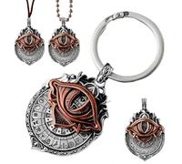 Genérico Handmade Tarot Vision Pendant, All-Seeing Eye Necklace Unisex, Mystic Divination Symbol Ornaments,Spiritual Guidance,Fate Insights,Smooth Rotation