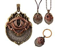 Genérico Handmade Tarot Vision Pendant, All-Seeing Eye Necklace Unisex, Mystic Divination Symbol Ornaments,Spiritual Guidance,Fate Insights,Smooth Rotation