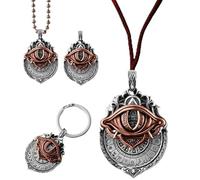 Genérico Handmade Tarot Vision Pendant, All-Seeing Eye Necklace Unisex, Mystic Divination Symbol Ornaments,Spiritual Guidance,Fate Insights,Smooth Rotation