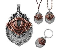 Genérico Handmade Tarot Vision Pendant, All-Seeing Eye Necklace Unisex, Mystic Divination Symbol Ornaments,Spiritual Guidance,Fate Insights,Smooth Rotation