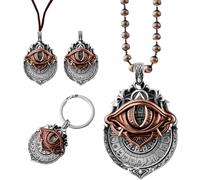 Genérico Handmade Tarot Vision Pendant, All-Seeing Eye Necklace Unisex, Mystic Divination Symbol Ornaments,Spiritual Guidance,Fate Insights,Smooth Rotation