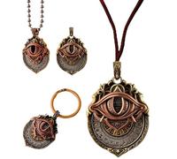 Genérico Handmade Tarot Vision Pendant, All-Seeing Eye Necklace Unisex, Mystic Divination Symbol Ornaments,Spiritual Guidance,Fate Insights,Smooth Rotation