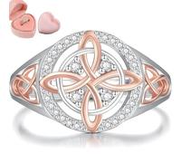 Genérico Handmade Witch’s Return-Knot Protection Ring, Protect Your Loved Ones, Knot Ring, Jewelry Gifts for women, Valentine's Day Gift (B)