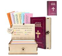 Genérico Handmade Wooden Bible Verses Box - Daily Bible Verses, Color Coded Bible Verses In a Jar, Bibles Verse Cards, Handmade Bibles Scripture Card Boxs (1pcs)