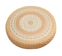 Genérico Handwoven Meditation Cushion - Yoga Round Seating Pad | Stable Soft Floor Seat For Comfort, Fireplace, Yoga Studio, Living Room, Meditation and Daily Relaxation Practice