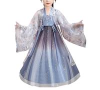 Genérico Hanfu NiñA Vestido,Elegante Vestido Tradicional Chino para NiñAs Disfraz Antiguo para NiñOs