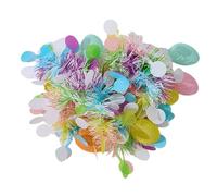 Genérico Hangable Tinsel Garland, Reusable Easter Decoration, 78.74 Inches Foil with Build, Spring Season Ribbon, Shimmering Streamer with Festive Style, Wall Ornament for Classroom