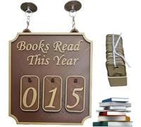 Genérico Hanging Bookshelf Counter Bookish Decor,Books Read This Year Counter,Personalized Hanging Bookshelf Sign Nook Decor,Library Decors Gifts for Books Lovers