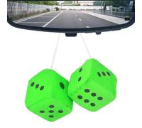 Genérico Hanging Car Dice - Plush Rear View Mirror Dice Decoration