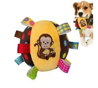 Genérico Hanging Dog Training Ball Toy - Squeaky Soft Cotton Stuffed, 16cm - Bells Built In Bungee Chew Toy For Puppy Interactive Play