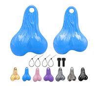 Genérico Hanging Truck Balls Nuts,Bumper Balls Bull Nuts Zinc Alloy Hanging Truck for 1/10 Universal RC Cars Realistic Durable Car Accessories (Titanium) (Blue)