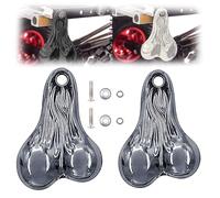 Genérico Hanging Truck Balls Nuts -Simulation RC Car Decorative BumperOrnaments 55x39mm for 1/10,1/8Scale RC Trucks & Cars,Realistic Durable Car Accessories (Gray)