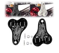 Genérico Hanging Truck Balls Nuts -Simulation RC Car Decorative BumperOrnaments 55x39mm for 1/10,1/8Scale RC Trucks & Cars,Realistic Durable Car Accessories (Black)