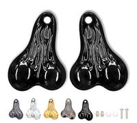 Genérico Hanging Truck Balls Nuts, Zinc Alloy Bumper Balls Bull Nuts for 1/10 Scale Universal RC Trucks & Cars (Black,2PCS)