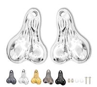 Genérico Hanging Truck Balls Nuts, Zinc Alloy Bumper Balls for 1/10, 1/8 Scale RC Trucks & Cars - Durable Decorative Car Accessories (Silver,2 PCS)