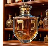 Genérico Hanukkah Dreidel Whiskey Bottle, Hanukkah 2025 Dreidel Whiskey Bottle Artistic Glassware for Family Gatherings and Special Occasions with Functional and Collectible Style (1pcs)