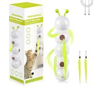 Genérico Happy Luna Cat Toy, Whirlie Smart Motion Cat Toy with Worm Design, Intelligent Prey-Simulation for Indoor Cats, Space-Saving Vertical Mount, Durable ABS (1PCS)