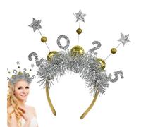 Generico Happy New Year Headbands - Golden Silver Hairbands - Glitter Sequins Headwear, Festival Costume Props Hair Accessories For Adults Kids