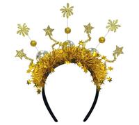 Generico Happy New Year Headbands - Golden Silver Hairbands - Glitter Sequins Headwear, Festival Costume Props Hair Accessories For Adults Kids
