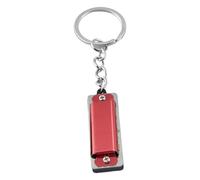 Genérico Harmonica Key Ring - Metal 4 Hole 8 Tone Mini Harmonica | Musical Pendant Keychain Accessory for Music Lovers Instrument Decoration Bag Charm and Portable Fun Use