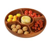 Genérico Harvest Divide Platter - Five Section Food Display Board for Hosting | Natural Timber Build Using Deep Wells & Balanced Frame Supporting Tasting Layouts Social Tableside Moments