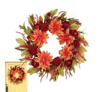 Genérico Harvest Fall Wreath - Artificial Autumn Hydrangea Wreath for Outdoor Display, Holiday Atmosphere Decoration with Seasonal Flowers, Front Door Decor for Mantle Garden,