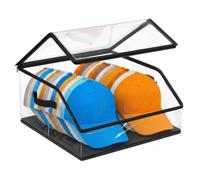 Genérico Hat Box Storage - Holds 24 Caps Clear Headgear Organizer Case | 15.75 x 16.54 x 7.09 Inches (465g) | Holds up to 24 Caps with Window | Dust-Proof Zippered Stackable Storage