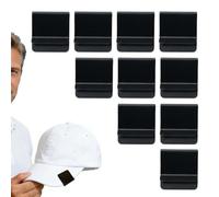 Genérico Hat Clip Blanks For Brim - DIY UV Printing Golf Hat Clip, Iron Magnetic Ball Marker Holder, Paintable Removable Edge Fastener Attachment | Rust-resistant Round Slot Piece For Fis