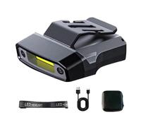 Genérico Hat Clip Light - ABS Rechargeable LED Headlamp | Lightweight Running Hat Light With Flood Beam & Auxiliary Lens | USB Rechargeable Outdoor Head Torch For Hiking Camping Fishing Cycling