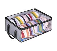 Genérico Hat Container Storage - Foldable Organizer with 2 Strong Handles, Clear Lid Holder | Large Capacity Bag for Closet Organization, Under Bed Box Travel Carrying Case Home Accessories
